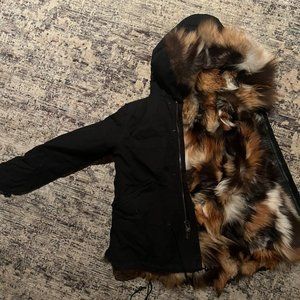 Mr & Mrs Fur Parka (Fox Fur, Black)